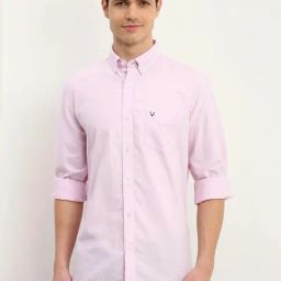 Allen Solly Pink Cotton Slim Fit Shirt-image-73