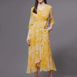 Miss Chase Multi Chiffon Floral Midi Dress-image-81