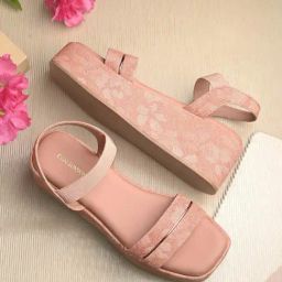 Clog London Women's Peach Ankle Strap Wedges-image-76