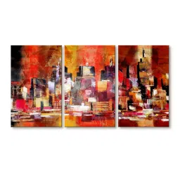 999Store Brown Abstract Art 3 Frame Canvas Paintings image 2