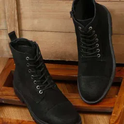 Teakwood Leathers Men's Black Derby Boots-picture-27
