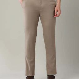 Arrow Brown Slim Fit Self Pattern Trousers-picture-10