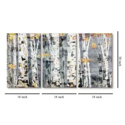 999Store Grey Abstract Art 3 Frame Canvas Paintings image 5