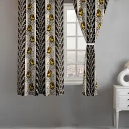 Lunar Days Brown Set of 2 Floral Room Darkening Window Curtain-image-25