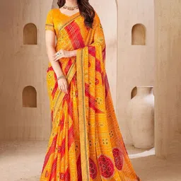 THE FASHION ATTIRE Bandhani Printed Bandhani Saree-picture-22