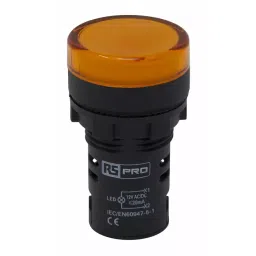 RS PRO LED Pilot Light Panel Mount Amber 22 mm Cutout IP65 Round 12 V AC/DC, 7918589-image-79