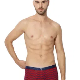 Van Heusen Red Regular Fit Printed Trunks-picture-18