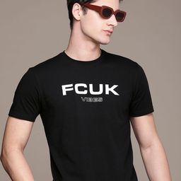 FCUK Brand Logo Printed Pure Cotton Oversized T-shirt-picture-5