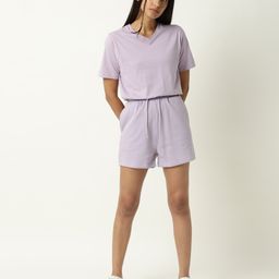 ARTICALE Women Lavender Slim Fit Shorts-image-73