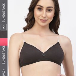 Floret Women Pack Of 2 Solid T-shirt Bras-43