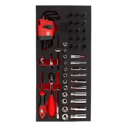 RS PRO 52 Piece , 1/4 in Socket Set Model No 8335935-38