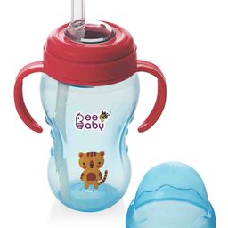 BeeBaby No Spill Flex Straw Sippy Cup With Handle Maroon Blue - 240 ml-12