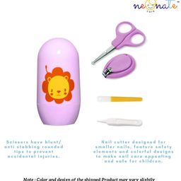 NeonateCare Baby Infant and Toddler Grooming Kit with Scissors -Purple Lion( Color and design may vary)-26