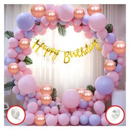 Zyozi Birthday Decorations Set Pink &  Rose Gold - Pack of 60-image-15