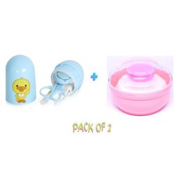 Joy Buzz Baby 4 in 1 Grooming Manicure & Pedicure Nail Essential Kit with Baby Powder Puff With Case- Multicolor-image-57