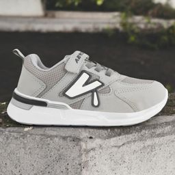 Lil Lollipop V Patch Detailed Velcro Closure Shoes - Grey-image-20
