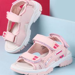 Cute Walk by Babyhug Velcro Closure Sandals With Applique - Pink-image-56