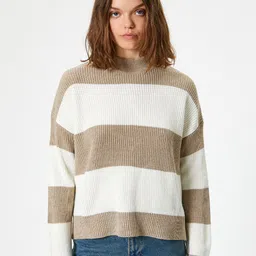 Koton Women Striped Pullover-image-98