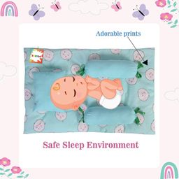 Kwitchy New Born Baby Bedding Set Combo of Mattress with Net Sleeping Bag & 4 Pcs Gaddi Set - Green image 4