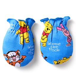 babyhug disney Babyhug Interlock Knit Caps Mittens & Booties Set With Winnie The Pooh Print - Blue image 4