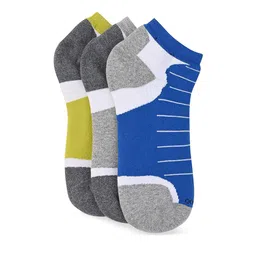 One8 Men Pack Of 3  Colourblocked Cotton ankle-Length Socks-23