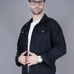 LINARIA Men Spread Collar Solid Casual Denim Jacket-picture-23