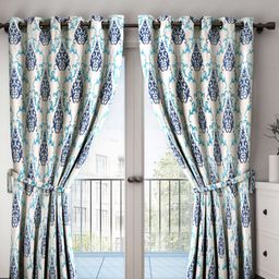 Cortina Set of 2 Floral Printed Door Curtains-image-64