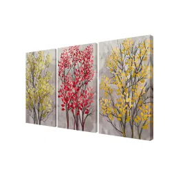 999Store Grey Textured Trees Art 3 Frame Canvas Paintings image 3