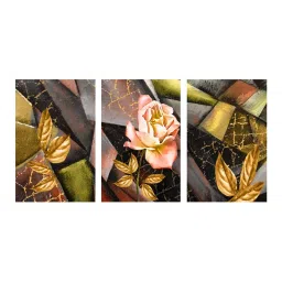 999Store Multicolor Abstract Flower Art 3 Frame Canvas Paintings image 2