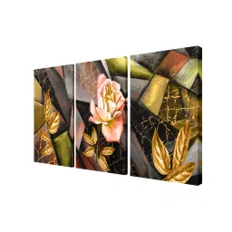 999Store Multicolor Abstract Flower Art 3 Frame Canvas Paintings image 3