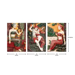 999Store Multicolor I&ian Men's and Women's Art 3 Frame Canvas Paintings image 5