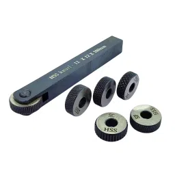 A.D INTERNATIONAL 1 Wheel Knurling Tool Diamond and Straight Pattern with 5 Spare HSS Knurls and 10 x 10 x 100 mm, 12 x 12 x 100 mm Holder Size, VL-ZHG0-J8UX (Set of 2)-image-9