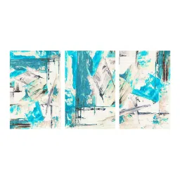 999Store Blue & White Abstract Art 3 Frame Canvas Paintings image 2