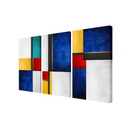 999Store Multicolor Abstract Art 3 Frame Canvas Paintings image 3