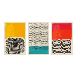 999Store Multicolor Abstract Art 3 Frame Canvas Paintings image 2