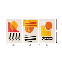 999Store Multicolor Abstract Art 3 Frame Canvas Paintings image 5