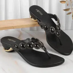 Metro Women's Black Thong Sandals-picture-6