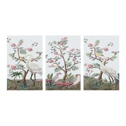999Store Multicolor Flamingo with Tree Art 3 Frame Canvas Paintings image 2