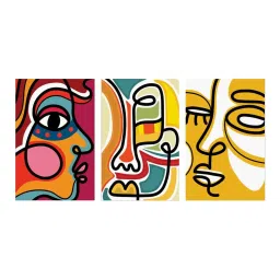 999Store Multicolor Abstract Art 3 Frame Canvas Paintings image 2