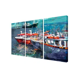 999Store Multicolor Marine ships Art 3 Frame Canvas Paintings image 3