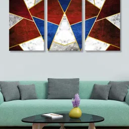 999Store Multicolor Abstract Art 3 Frame Canvas Paintings image 1