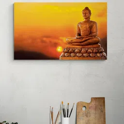 Tushaco Handicrafts Yellow 1 Piece Canvas Religious Wall Paintings-image-40