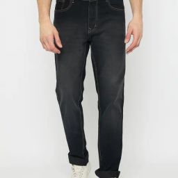Duke Black Blended Regular Fit Washed Jeans-picture-9