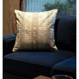 Maspar Printed Peach Cotton Vintage Cushion Cover-image-14