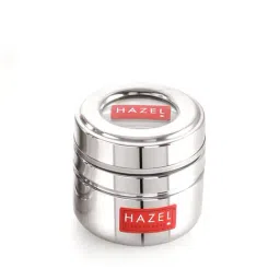 HAZEL Silver Stainless Steel Small Container with Transparent Lid (0.2L)-4