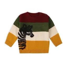 MiArcus Kids Multicolor Color Block Full Sleeves Sweater-picture-4