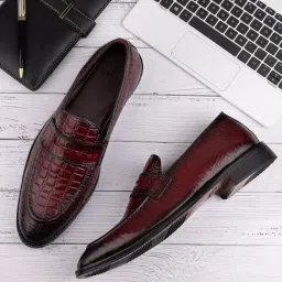 La Botte Men's Wine Formal Loafers-image-73