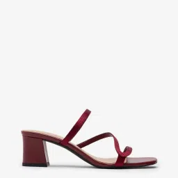 LUNA BLU by Westside Red Z-Pattern Block Heels image 2