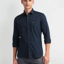 arrow sport Arrow Sports Blue Cotton Slim Fit Shirt-picture-27