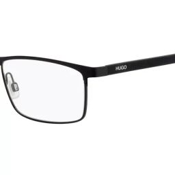 Hugo Matte Black Rectangular Eye Frame for Men image 3